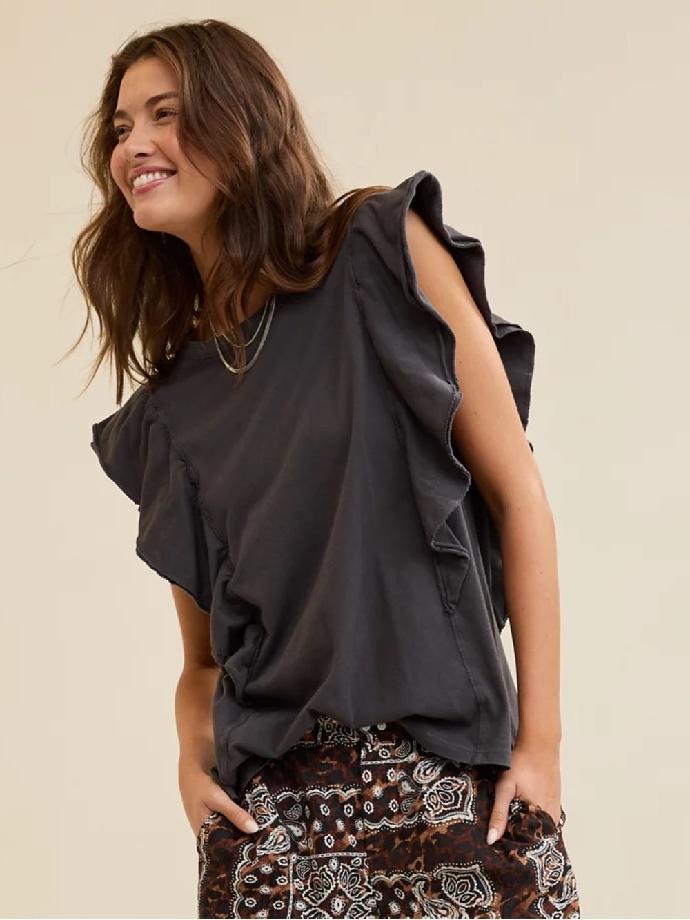 Aerie Flutter Sleeve T-Shirt NWT